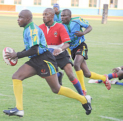 Silverbacks Captain Vincent Kamali (with ball) is confident team will win trophy in Hong Kong.(File Photo)