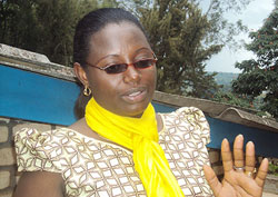 Anastasie Urusaro, the Director of Health Insurance in Muhanga District. (Photo: G. Tumukunde) 