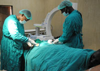 A Doctor performing an operation at Kanombe Hospital. Government wants to double the number of doctors (File Photo)