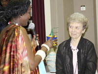 Canadian Shyrna Gilbert receiving award (Courtesy photo)