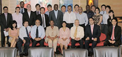 The Rwandan High Commissioner to Singapore, Jeanine Kambanda (seated centre) in a group photo after the Business Roundtable (Courtesy Photo)