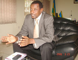 Rwandau2019s High Commissioner to Uganda, Frank Mugambage (File photo).