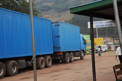 Trailer crossing the border (File photo).