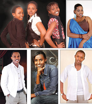 L-R: The Blessed ; Aline Gahongayire; Dominic Nick; Gaby Iru00e8ne Kamanzi; Patrick Nyamitari