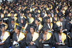 More than 1000 students graduated at the INILAK ceremony  yesterday  (Photo T.Kisambira).