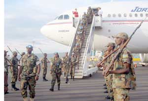 Memebers of RDF arriving from Darfur (File Photo)