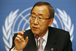 UN Secretary General Ban Ki Moon also paid tribute to Genocide victims (Net Photo)