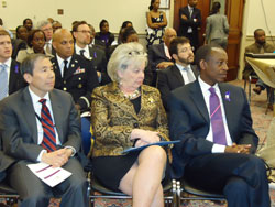 Ambassador James Kimonyo (R) and participants during the commemoration in DC (Courtsey Photo)