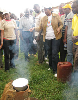 There was a demonstration on how the stove operates (Courtesy photo).