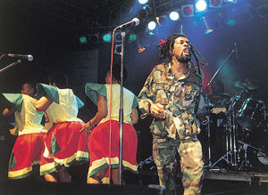 The late reggae star Lucky Dube was famous for singing live with his entire band