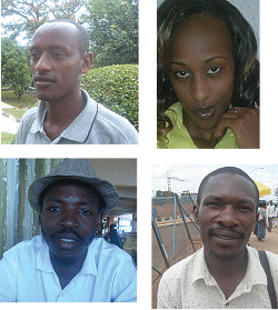 L-R:Robert Byarugaba;Brenda Ruzindana;Ben Shalita;Jean Paul Mugabo  