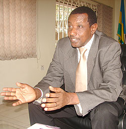 Rwandau2019s High Commissioner to Uganda Frank Mugambage (File Photo)