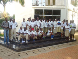 Students of Kagarama George fox college at the Kigali Genocide Memorial Centre