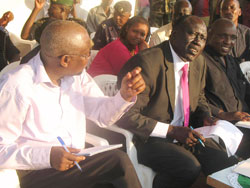 Tharcisse Karugarama (Centre front row) in Rukumberi (Photo S.Rwembeho)