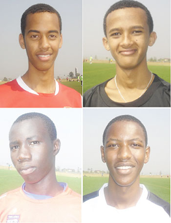 L-R: Yuhi Ndahiro;Teame Samwuel;Yussuf Kwitonda;Yannick Mabuye