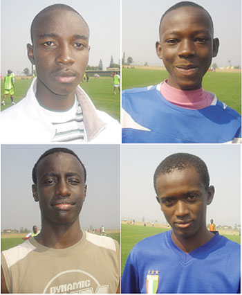 L-R : Fabrice Niyomwungeri;Janvier Kwizera;Edwin Cyubahiro;Paulin Nkundwanayo