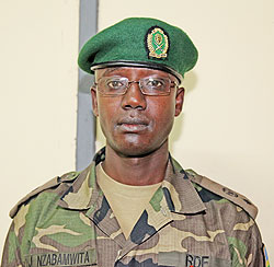 The new RDF spokesperson, Lt Col Joseph Nzabamwita