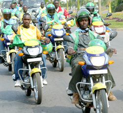 Motorcycle taxi operators have been urged to abide by the traffic rules and maintain good conduct. (File photo)