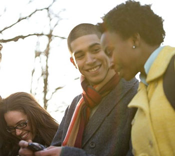 Students Hanging out on Campus.