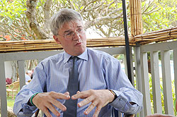  British Minister, Andrew Mitchell MP during the interview. The New Times John Mbanda.