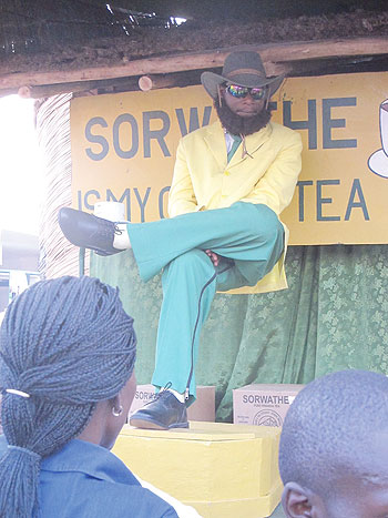 Extraordinary deeds: A man sits cross legged on an invisible chair for over 12 hours. 