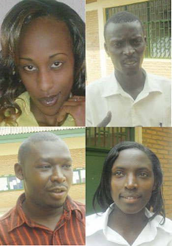 L-R:Brenda Ruzindana;Jean Claude Africa;Fiston Muhire;Nadine Mushimiyimana