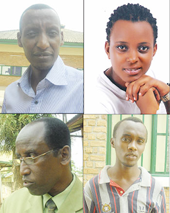 L-R:Robert Bond;Fabby Umuhoza;Augustin Sekaduli;Dieudonne Uwingabire