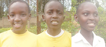 L:R:Israel Ntare;Shukur Mugwaneza;Honerine Ishimwe