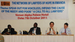 Members of Lawyers of Hope at the meeting yesterday. The New Times / Courtesy.