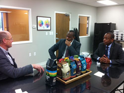 (L-R) Arkansas State Governor, Mike Beebe, Minister of Infrastructure, Albert Nsengiyumva and Rwandau2019s Ambassador to US, James Kimonyo.The NewTimes / Courtesy