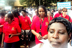 Health officials join residents of Rwamagana to celebrate World Mental Health Day. The Sunday Times / Stephen  Rwembeho.