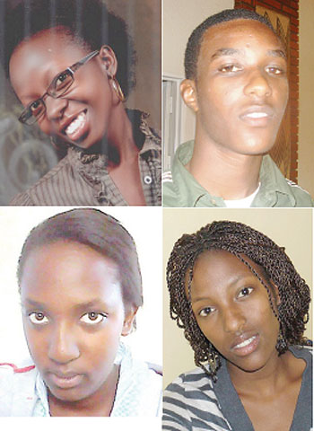 L-R:Redmpta Bisangwa;Rina Ntagozera;Gervains Harelimana;Leila Karangwa