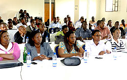 Local leaders during a meeting over VUP. The Sunday Times /S. Rwembeho.