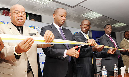  L-R: Eng.  H. Musa, Aviation Ministry Representative from Nigeria, Infrastructure Minister Albert Nsengiyumva, Amb. Joseph Habineza and Defence Minister James Kabarebe. The New Tmes /Courtesy photo