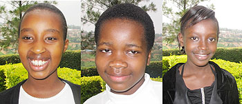 L-R: Belinda Umuliza, Deborah Mbassane, Natasha Uwase