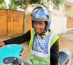 Vestine Mukadayisenga,Motorcyclist. 