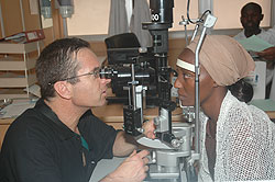 A patient being examined before undergoing  cataract surgery. The Sunday Times / File