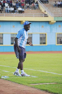 Rayon Sport Coach Ntagwabira expects a tough challenge from La Jeunesse this afternoon. File Photo.