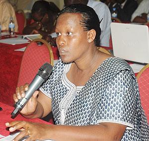 Hope Tumukunde, the vice Mayor in charge of Social Affairs in Kigali City. The New Times / File.