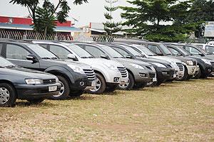 Some of the vehicles provided on credit to sector executive secretaries.