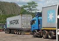 Transit goods trucks heading towards  the Rwandan border at Rusumo from Tanzania. Regional countries want regulation of loads limit. The New Times / File.