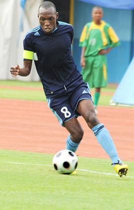 Meddie Kagere in action against Rayon Sports during a Primus League match at Amahoro Stadium last month. The New Times / File