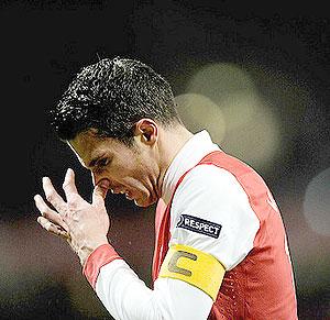 Arsenal captain Robin van Persie. Net photo.