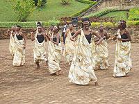 Young Burundian and Rwandan dancers during  a joint performance on the last day of the festival.