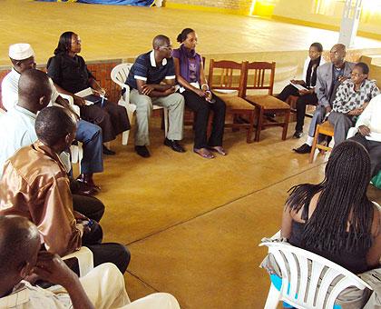 A group of participants during Wednesday's debate on Mutuelle de Sante in Gisagara District. The New Times / JP Bucyensenge