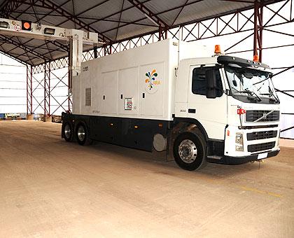 Mobile customs scanner at Gatuna border post. Appropriate technologies will pave way for centralisation of taxation system in the EAC. The New Times / File.