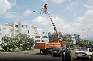 Street Lights repairs. The NewTimes / File.