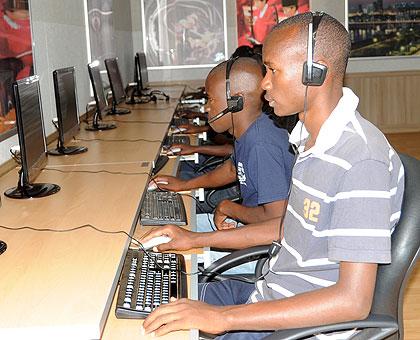 Students using the internet. The Sunday Times / File.