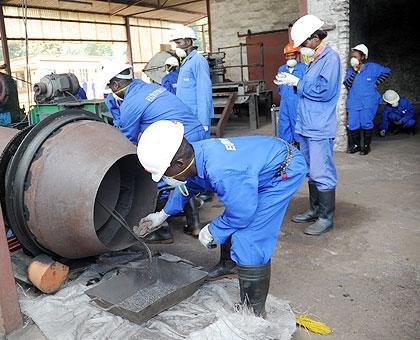 Mining activities at Nyakabingo in Rulindo District. Five mining companies (not in photo) have been suspended. The New Times / File.