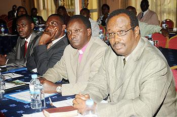 Some of the religious leaders during the meeting. The New Times / John Mbanda.